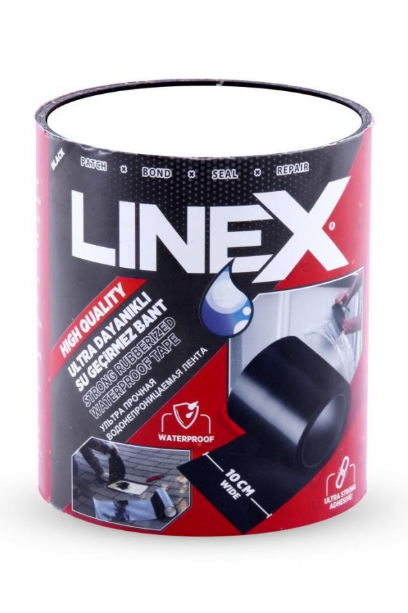 Linex Su Geçirmez Sızdırmaz Boru Tamir Yama Bant 10cm x 1.5 Metre - 3