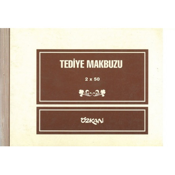 Özkan Tediye makbuzu 2x50 karbonsuzdur