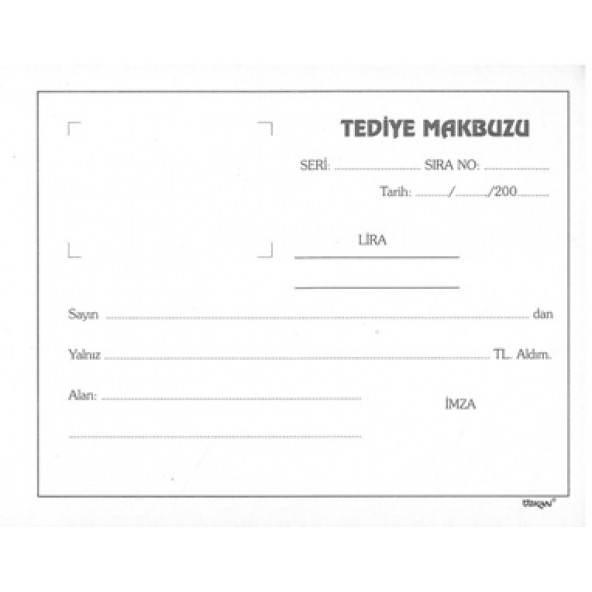 Özkan Tediye makbuzu 2x50 karbonsuzdur - 2
