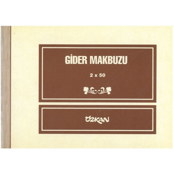 Özkan Gider Makbuzu 2x50 2 nüsha karbonsuzdur 2 adet