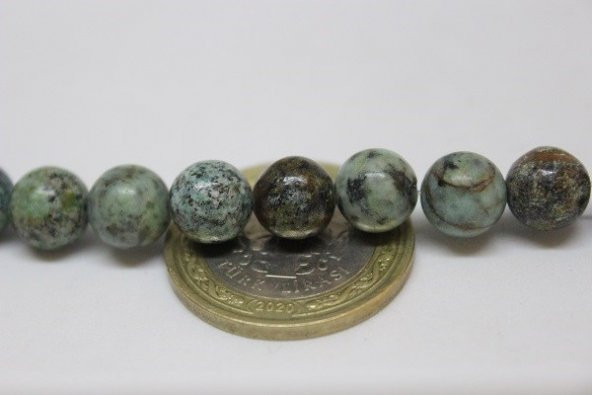 Afrika Turkuazı Taşı Dizi Royal Quality 8mm - Resim 3