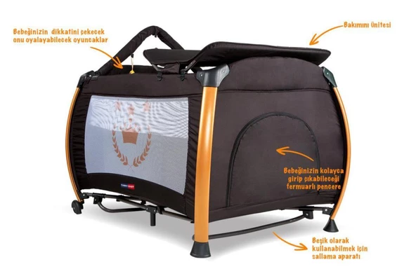 TommyBaby Sleepy GOLD Oyun Parkı Park Yatak Beşik 70x110 - 2