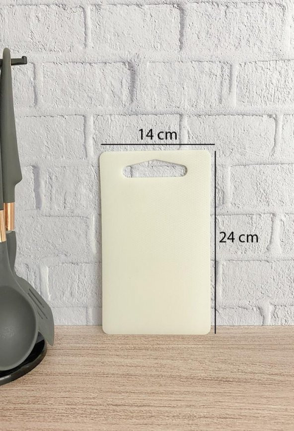 Kesme Tahtası Plastik Beyaz 14x24 cm - Resim 2