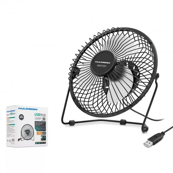 Hadron Hdx7251 Metal 8 Usb Masaüstü Taşınabilir Soğutucu Pervane Vantilatör - 4