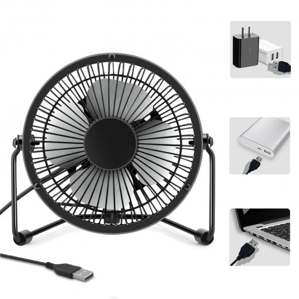 Hadron Hdx7251 Metal 8 Usb Masaüstü Taşınabilir Soğutucu Pervane Vantilatör - 6