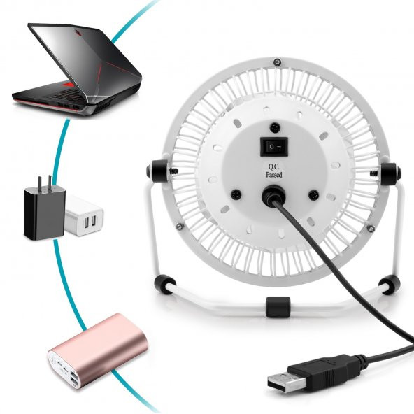 Hadron Hdx7251 Metal 8 Usb Masaüstü Taşınabilir Soğutucu Pervane Vantilatör - 11