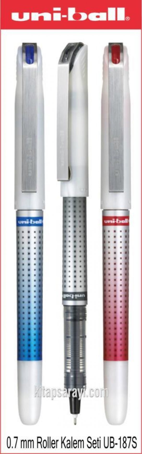 Uniball Eye Needle 0.7 mm Mavi Roller Kalem Seti 3 Adet UB-187S