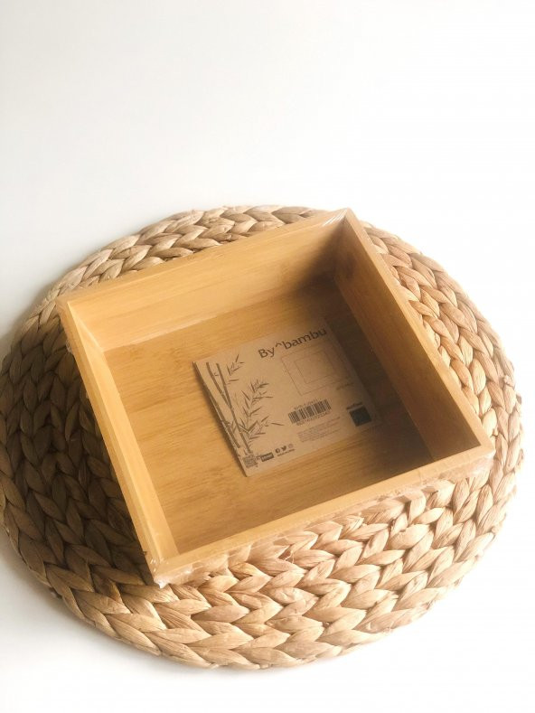 Den Tasarım Hediyelik Çok Amaçlı Bambu Kare Sepet Banyo mutfak düzenleyici