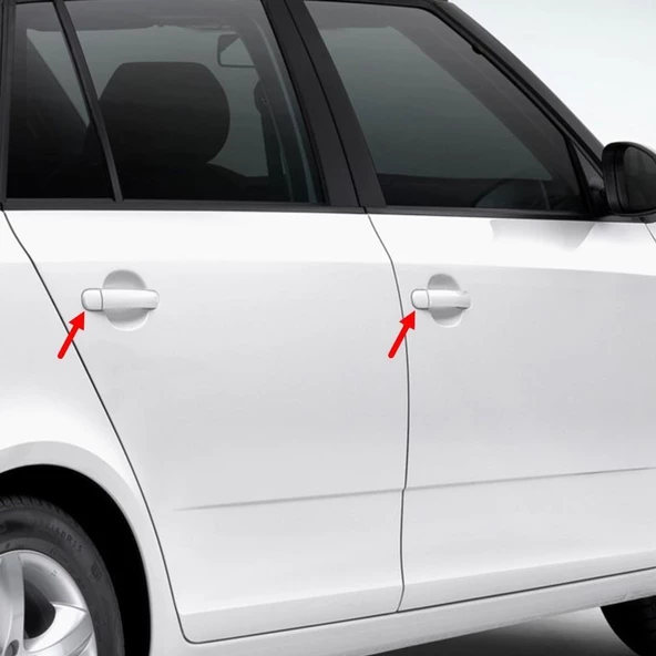 Skoda Fabia MK2 2007-2014 Ön Arka Uyumlu Dış Kapı Kolu Kapağı 3B4839879A - Resim 2