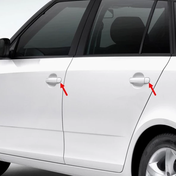 Skoda Fabia MK2 2007-2014 Ön Arka Uyumlu Dış Kapı Kolu Kapağı 3B4839879A - Resim 3