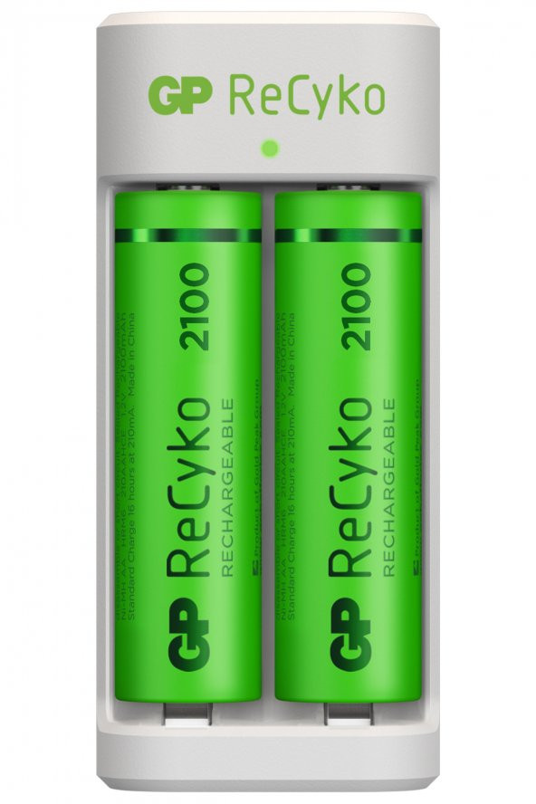 GP Recyko E211 USB AA-AAA Şarj Cihazı  GP Recyko 2100 mAh AA Kalem Pil 2li - 2