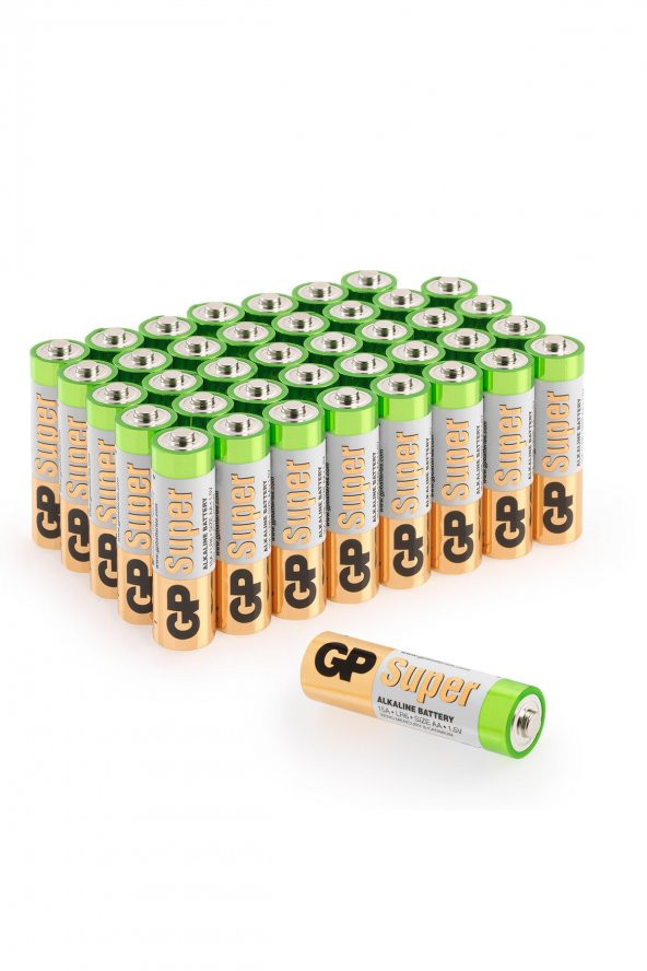 GP Batteries GP15A Süper Alkalin LR6/E91/AA Boy Kalem Pil 1.5 Volt 40lı Paket - 2