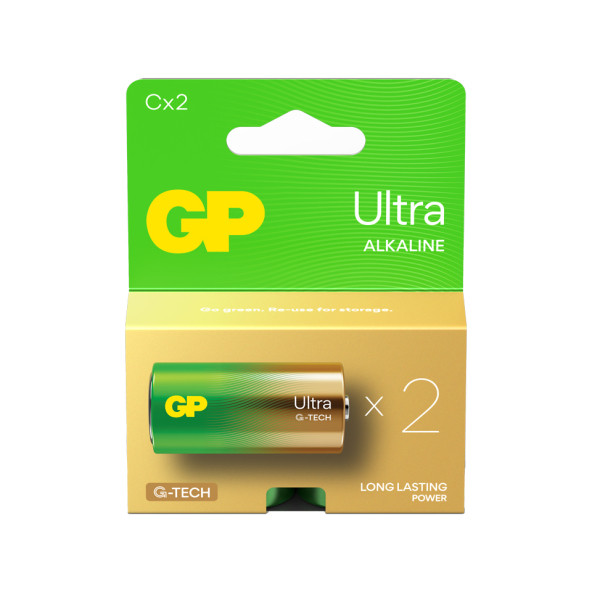 GP G-TECH Ultra Alkalin Orta LR14 - C Boy 1.5V Pil 2'li Kart