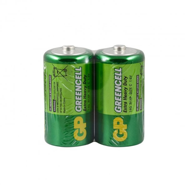 Gp Batteries Gp14G Greencell R14P/1235/C Boy Orta Pil 1.5 Volt 24Lü Kutu - 2