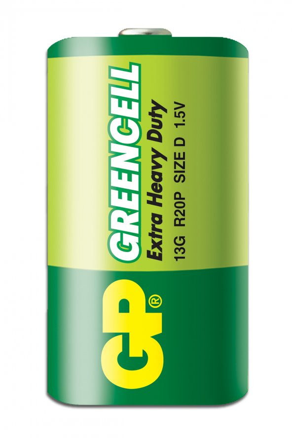 GP Batteries GP13G Greencell R20P/1250/D Boy Kalın Pil 1.5 Volt 20Li Kutu - 2