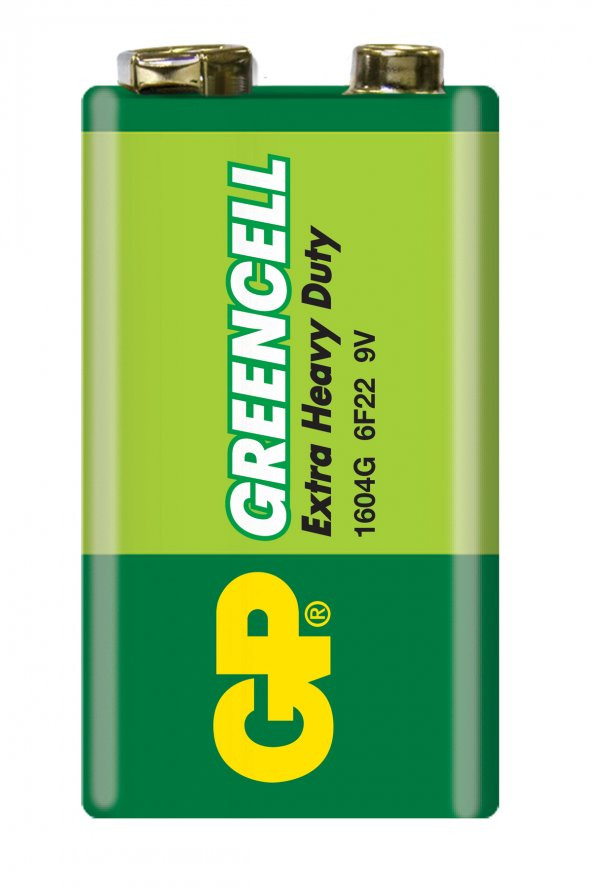 GP Batteries GP1604G Greencell 6F22/1222/9V Pil, 9 Volt, 10lu Kutu - 2