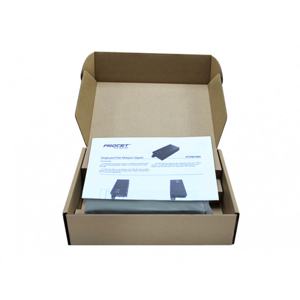 PROCET 48 V DC 320 mA 802.3af Aktif POE Adaptör - 4