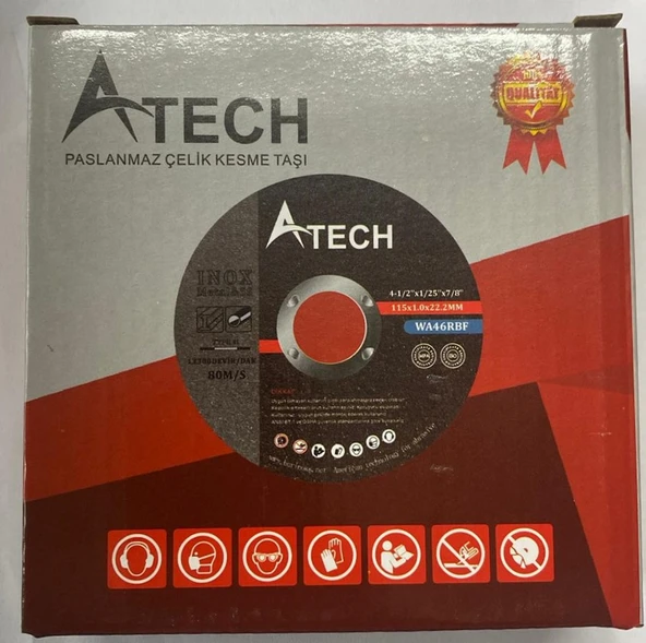 A TECH İNOX KESİCİ DİSK TAŞ 115X1.0X22.2mm 25 ADET - 2