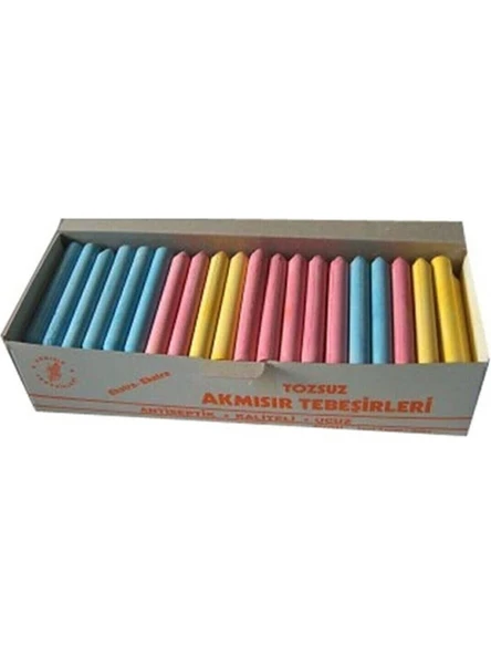 AKMISIR TOZSUZ RENKLİ TEBEŞİR 100 LÜ