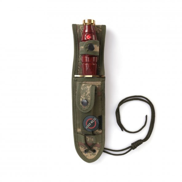 Bordo Saplı Komando Bıçağı Asker Dağcı Avcı Büyük Boy Bıçak - 2