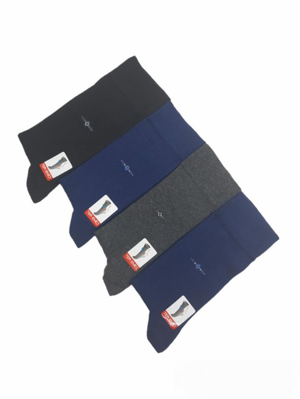 4 Çift Erkek Dikişsiz Klasik Soket Çorap 40-44 Numara BT-0563