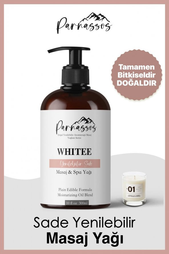 Parnassos 300ml White Sade Ve 150ml Çilek Özlü Afrodizyak Etkili Aromaterapi Masaj Yağı 2li Set - 2