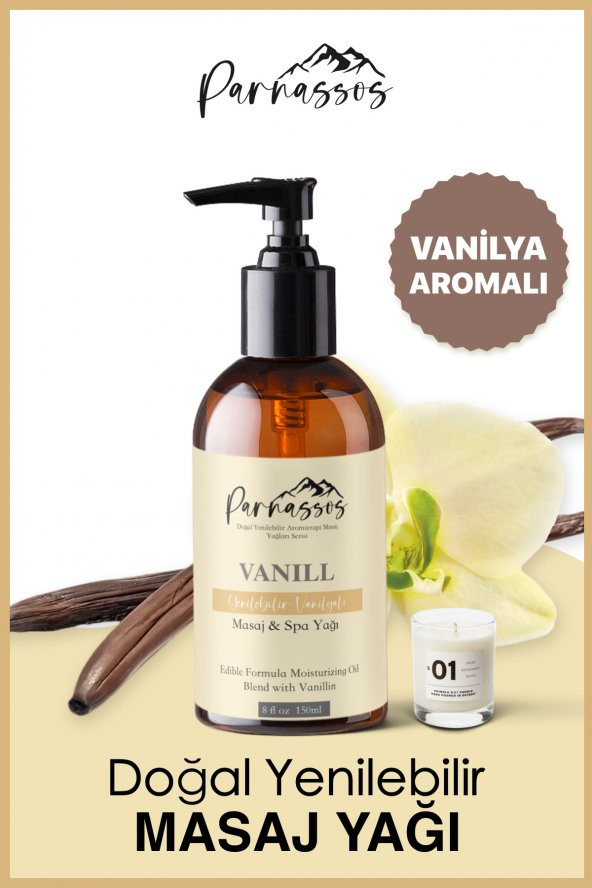 300ML Doğal Çilek ve 150ML Vanilya Özlü Duyusal ve Afrodizyak Etkili Aromaterapi Masaj Yağı 2li Set - 2