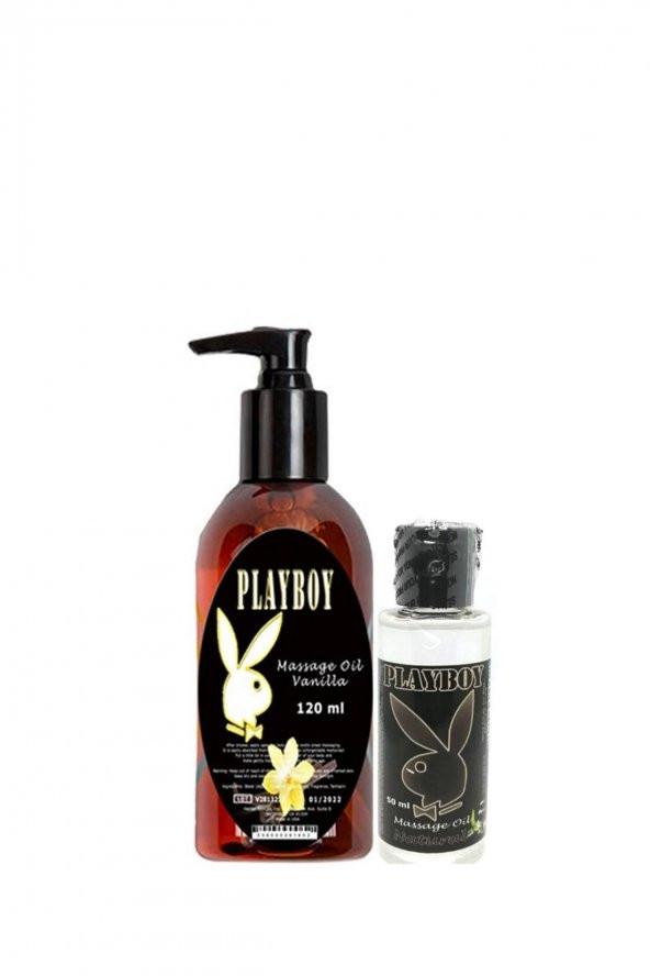 Playboy Aromaterapi  Vanilya Massage Oil 120 ml + Natural Aromalı Massage Vücut Masaj Yağı 50 ML
