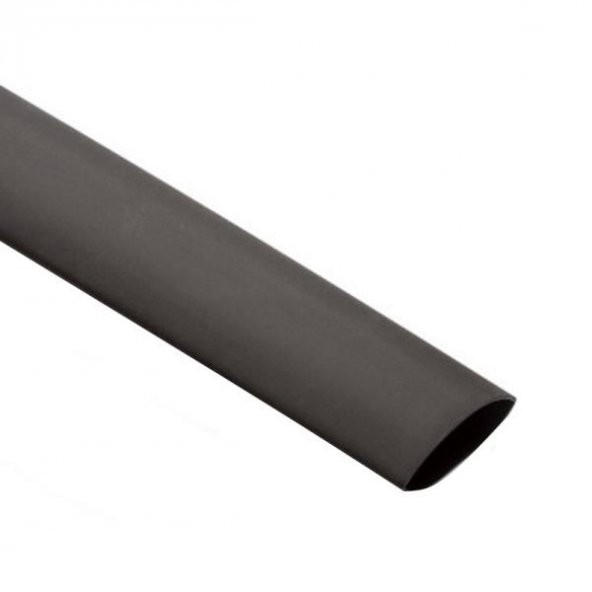 Isı ile 2/1 Daralan Makaron 10 mm - Siyah - 100 Metre