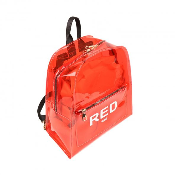 KH-ŞEFFAF SIRT ÇANTASI KIRMIZI RED - 3