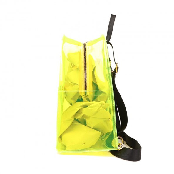 KH-ŞEFFAF SIRT ÇANTASI SARI YELLOW - 2