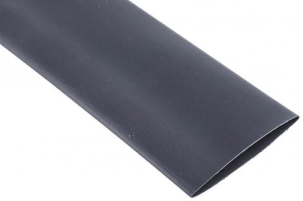 Isı ile 2/1 Daralan Makaron 38 mm - Siyah - 50 Metre