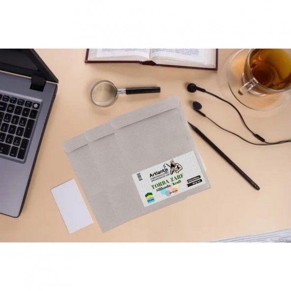 Torba Zarf 33x45 Cm Kraft 90 Gr Silikonlu 25li 1 Paket Artlantis 330*450 Mm Torba Zarf Kraft 25 li 1 Paket - 3