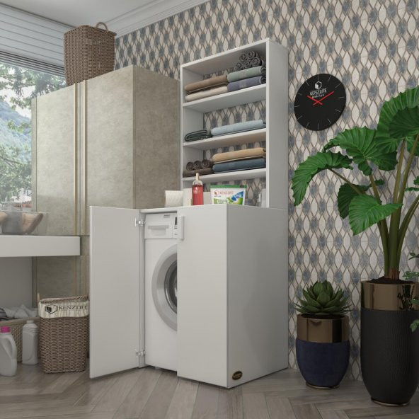 Kenzlife çamaşır makinesi dolabı halifman byz 180x066x55-20 banyo kapaksız arkalıksız