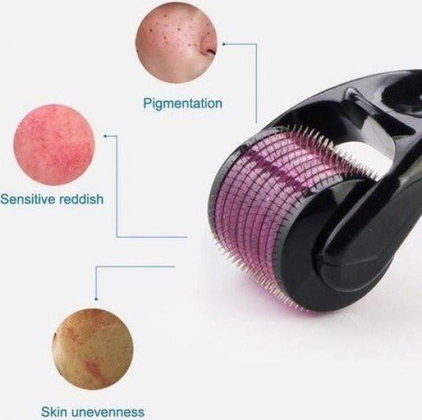 Dermaroller Titanyum Uçlu 540 Iğneli Derma Roller 0,75 Mm Iğne Cilt Yüz Vücut Yenileme Masaj Aleti