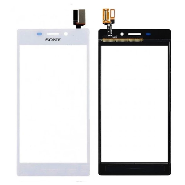 Sony Xperia M2 Dokunmatik Lens Ön Cam Beyaz