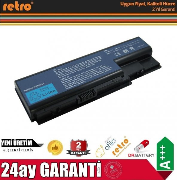 Acer Aspire 5710G, 5720G, 5930G AS07B31 Notebook Bataryası - 6 Cell - 2
