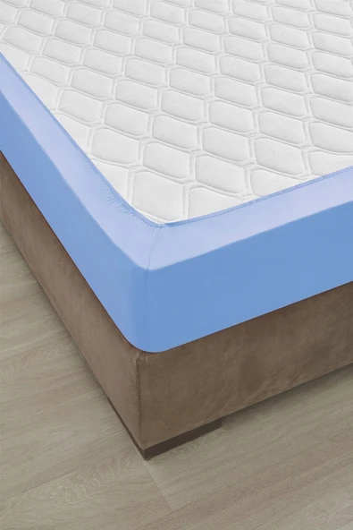 Özdilek Fitted Lastikli Tek Kişilik Çarşaf Seti (100x200)-Gök Mavi - 2