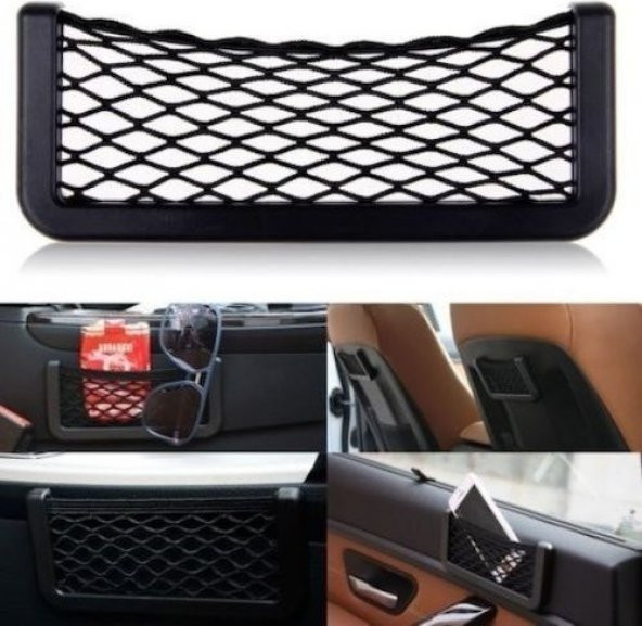 Araç Içi Telefon Tutucu File Telefon Cep Araç İçi Organizer Torpidoya Yapışan File - 2