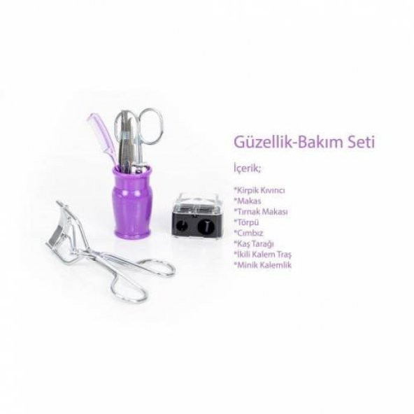 8 Li Manikür Pedikür Seti Kaş Kirpik Bakım Seti Kirpik Kıvırma Aparatı - 4