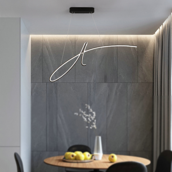 TT Aydınlatma TT018-SY  İmza Modeli Mat Siyah Led Avize - 4