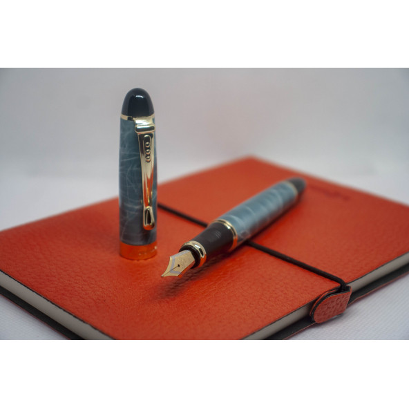 Jinhao X450 Dolma Kalem Altın Detaylı Prestij Yazı İmza Kalemi - 5