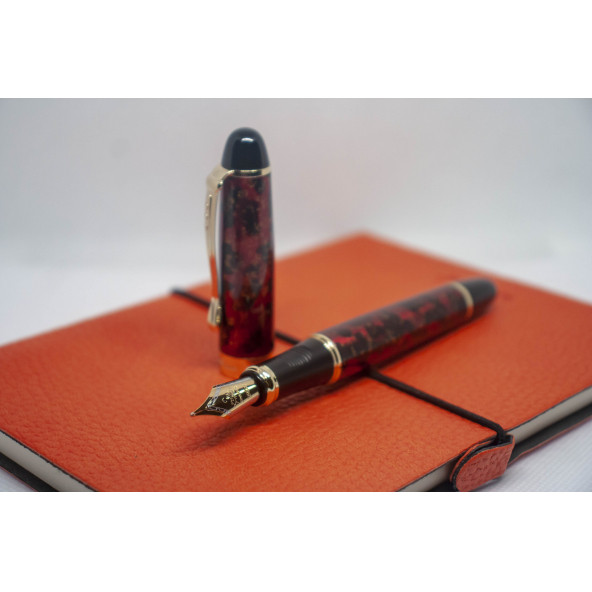 Jinhao X450 Dolma Kalem Altın Detaylı Prestij Yazı İmza Kalemi - 9