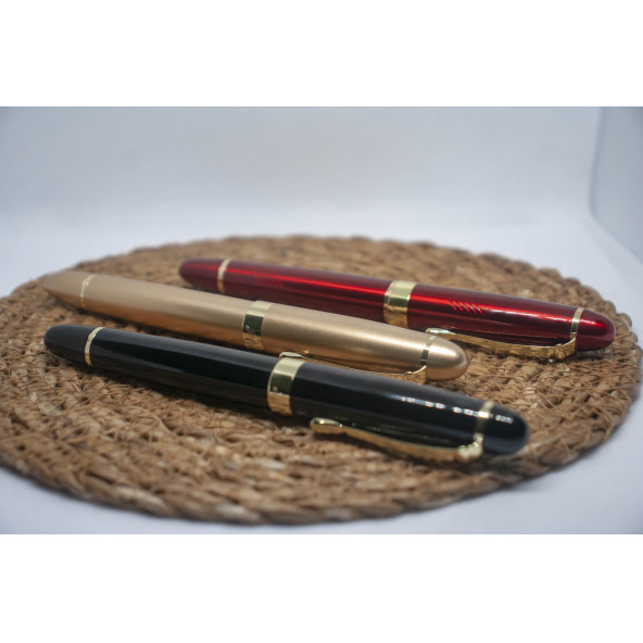 Jinhao X450 Dolma Kalem Altın Detaylı Prestij Yazı İmza Kalemi - 11