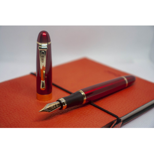 Jinhao X450 Dolma Kalem Altın Detaylı Prestij Yazı İmza Kalemi - 3