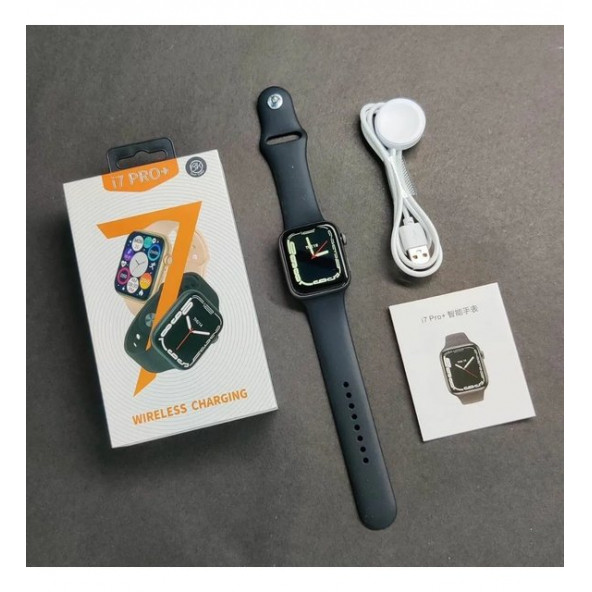 Watch I7 Pro Plus Smart Watch Akıllı Saat Siri Destekli Wireless Şarj Uzun Pil Ömrü