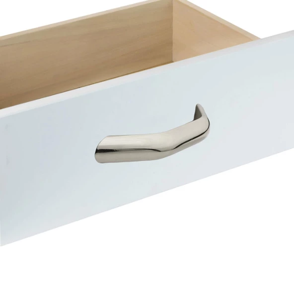 Jüpiter Çekmece Dolap Dolabı Kapak Kulpu Kulpları Kulbu 128 Mm Nikel Metal Kulp Mobilya Mutfak - Resim 4