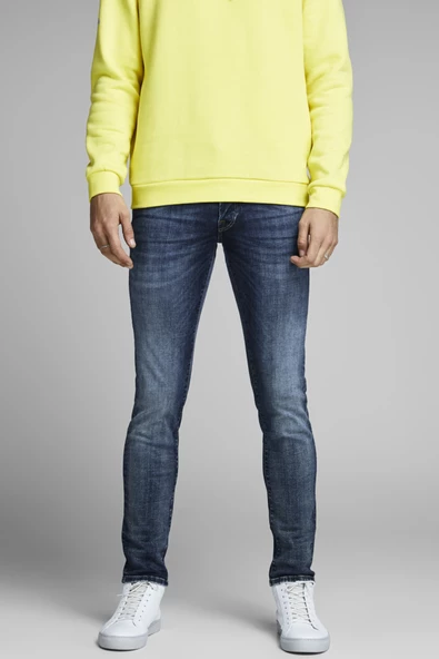 JACK JONES Glenn Model Erkek Dar Kesim Kot Pantolon 12133074 - Resim 2