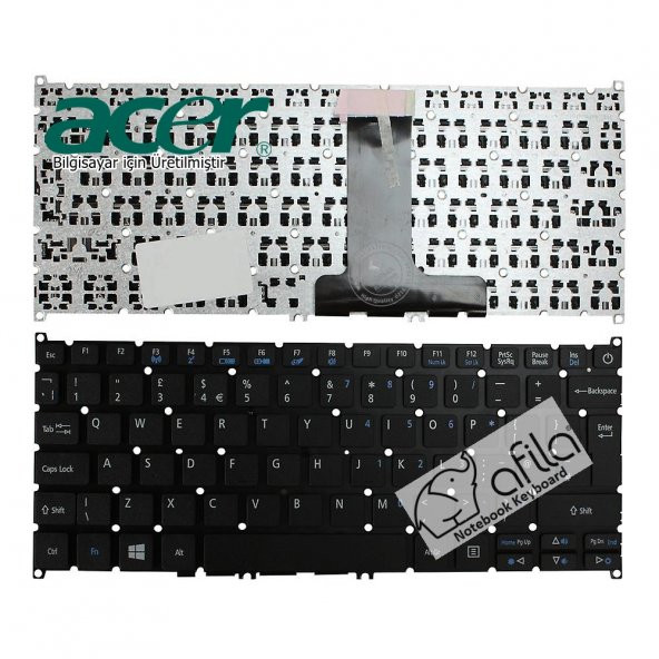 Acer Aspire ES1-132 Notebook Klavyesi - Siyah - TR **