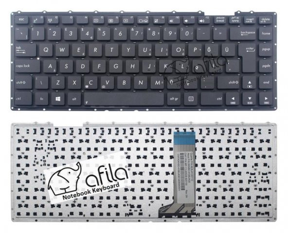 Asus A455 D451 Notebook Klavyesi - Siyah - TR